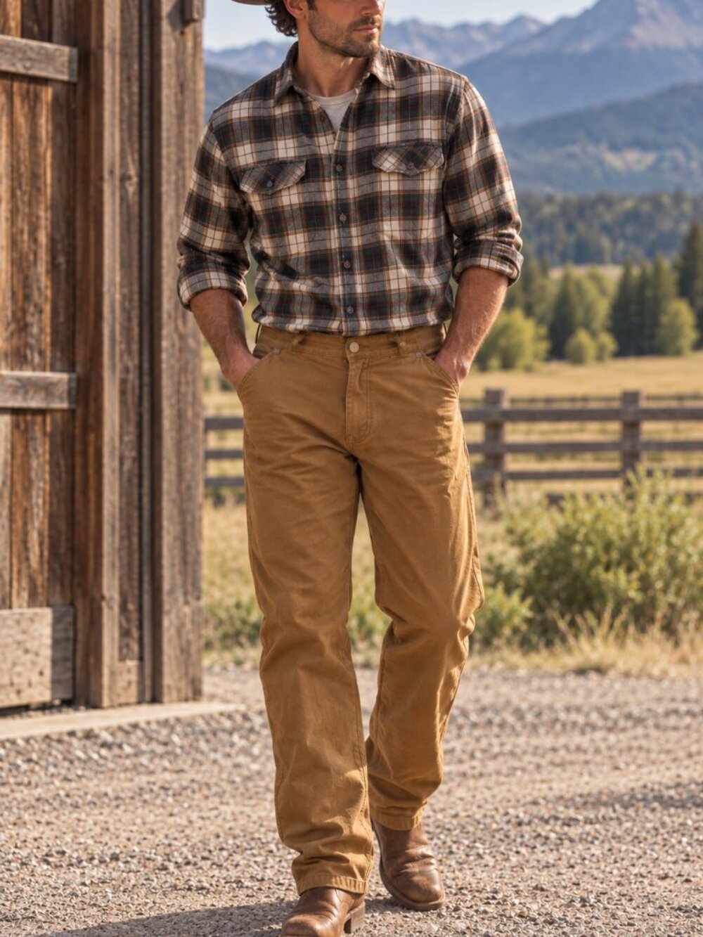 Scully RangeWear RW040 Authentic Old West Canvas Pants Brown Size 40